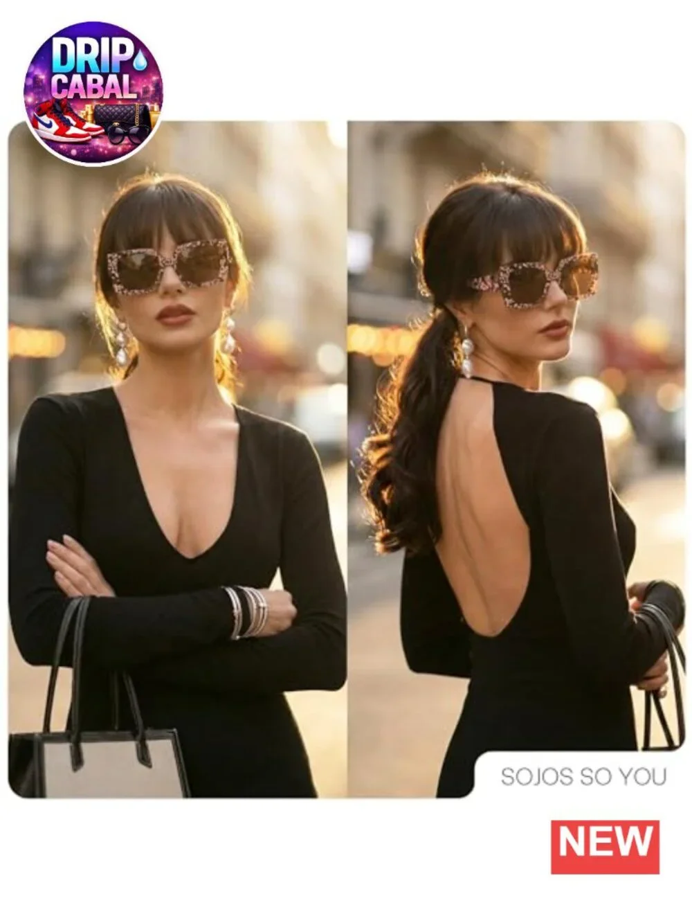 Oversized Square Acetate Sunglasses Women Retro Trendy UV400 Polarized Shades
